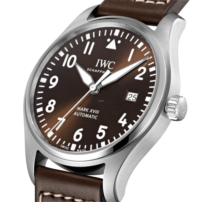 IWC,Pilot 40mm,40mm,Stainless Steel,Brown,Automatic,Date,Anti-magnetic,IW327003