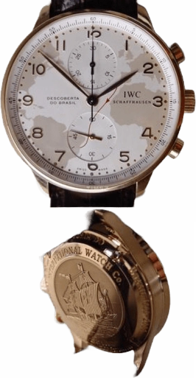 IWC,Portugieser 40.90mm,40.90mm,Rose Gold,Silver,Automatic,Chronograph,44hours,IW371408