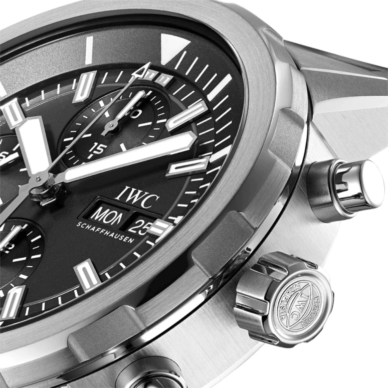 IWC,GST Aquatimer 44mm,44mm,Stainless Steel,Black,Automatic,Chronograph,Date,Day,Anti-magnetic,44hours,In-house Caliber,IW376804