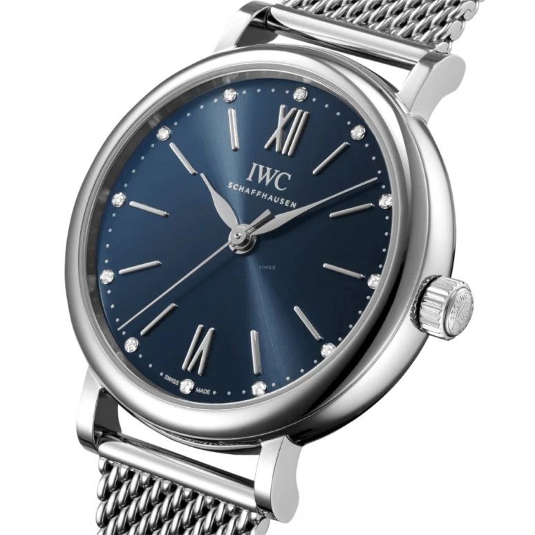 IWC,Portofino 34mm,34mm,Stainless Steel,Blue,Automatic,42hours,In-house Caliber,IW357404