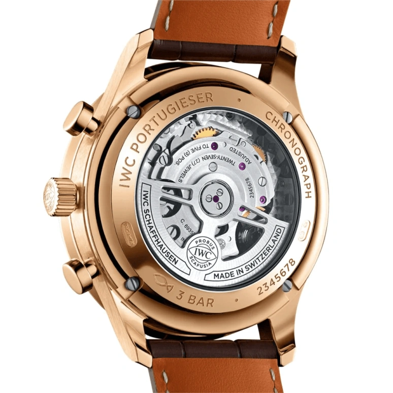 IWC,Portugieser 41mm,41mm,Red Gold,Silver,Automatic,Chronograph,Column Wheel,IW371611