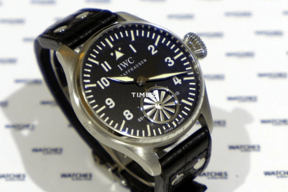 IWC,Pilot 46.20mm,46.20mm,Stainless Steel,Black,Handwound,Round,Silver,IW500301