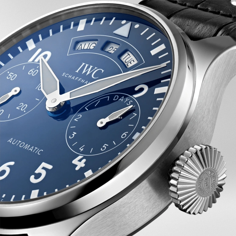 IWC,Big Pilot 46.20mm,46.20mm,Stainless Steel,Blue,Automatic,Annual Calendar,Month,Date,Day,168hours,In-house Caliber,IW502708