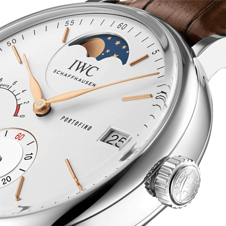 IWC,Portofino 45mm,45mm,Stainless Steel,Silver,Handwound,Moonphase,Date,Power Reserve Indicator,IW516401