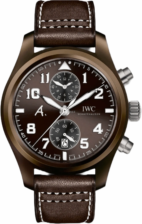 IWC,Pilot 46mm,46mm,Titanium,Brown,Automatic,Chronograph,Day,Flyback,IW388004