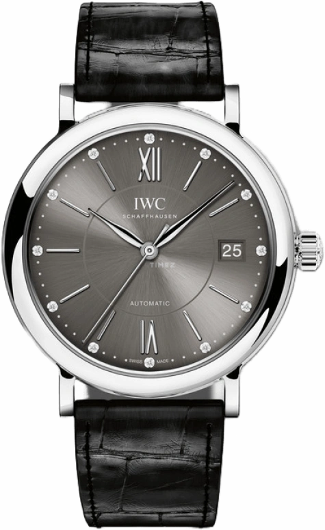 IWC,Portofino 37mm,37mm,Stainless Steel,Grey,Automatic,Day,42hours,IW458102