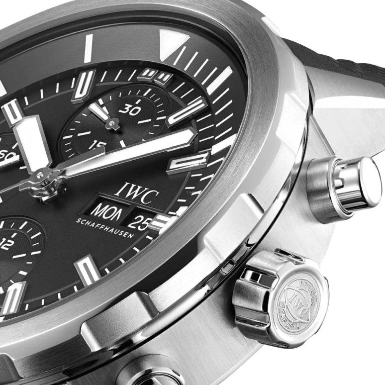 IWC,GST Aquatimer 44mm,44mm,Stainless Steel,Black,Automatic,Chronograph,Date,Day,Anti-magnetic,44hours,In-house Caliber,IW376803