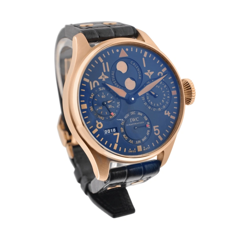 IWC,Big Pilot 46.20mm,46.20mm,Red Gold,Black,Automatic,Moonphase,Perpetual Calendar,Month,Date,168hours,In-house Caliber,IW502635