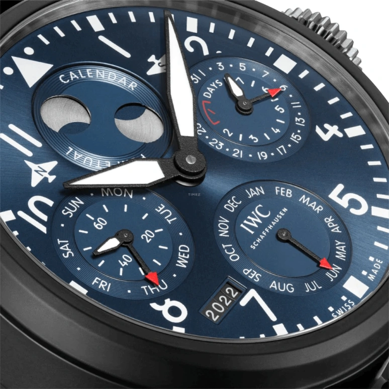 IWC,Big Pilot 46.50mm,46.50mm,Ceramic,Blue,Automatic,Moonphase,Perpetual Calendar,Month,Date,168hours,In-house Caliber,IW503001