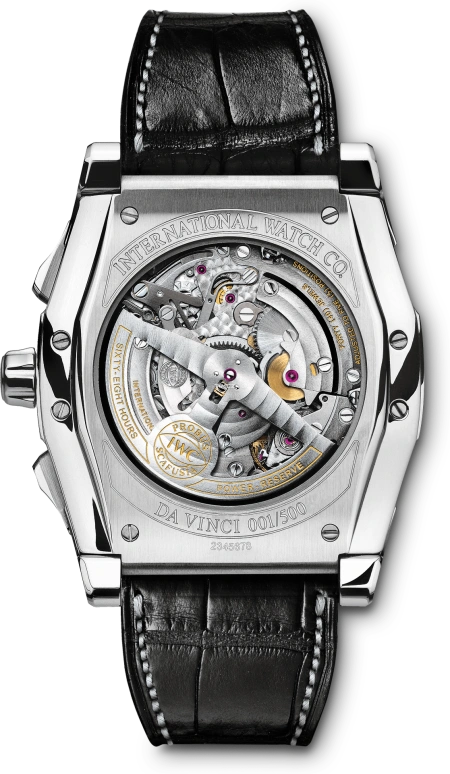 IWC,Da Vinci 43.10mm,43.10mm,Platinum,Silver,Automatic,Chronograph,Day,Flyback,Retrograde,68hours,In-house Caliber,IW376416