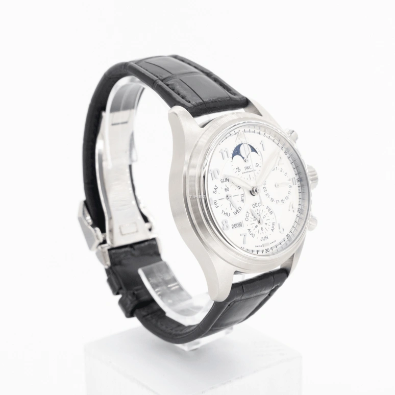 IWC,Pilot 42mm,42mm,Stainless Steel,Silver,Automatic,Chronograph,Moonphase,Perpetual Calendar,Month,44hours,In-house Caliber,IW375705
