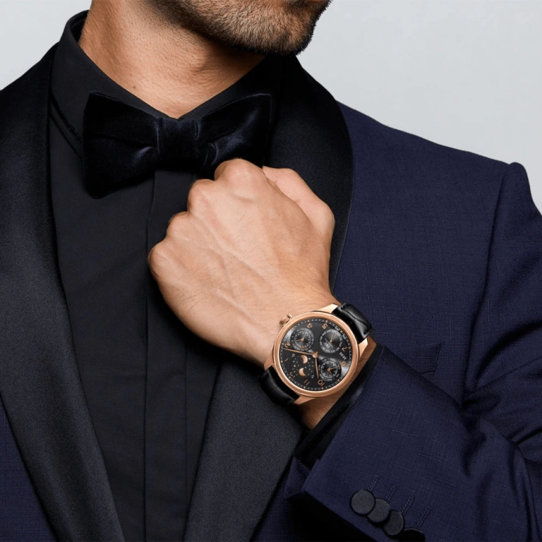 IWC,Portugieser 44.20mm,44.20mm,Red Gold,Grey,Automatic,Moonphase,Perpetual Calendar,Month,Date,168hours,In-house Caliber,IW503404