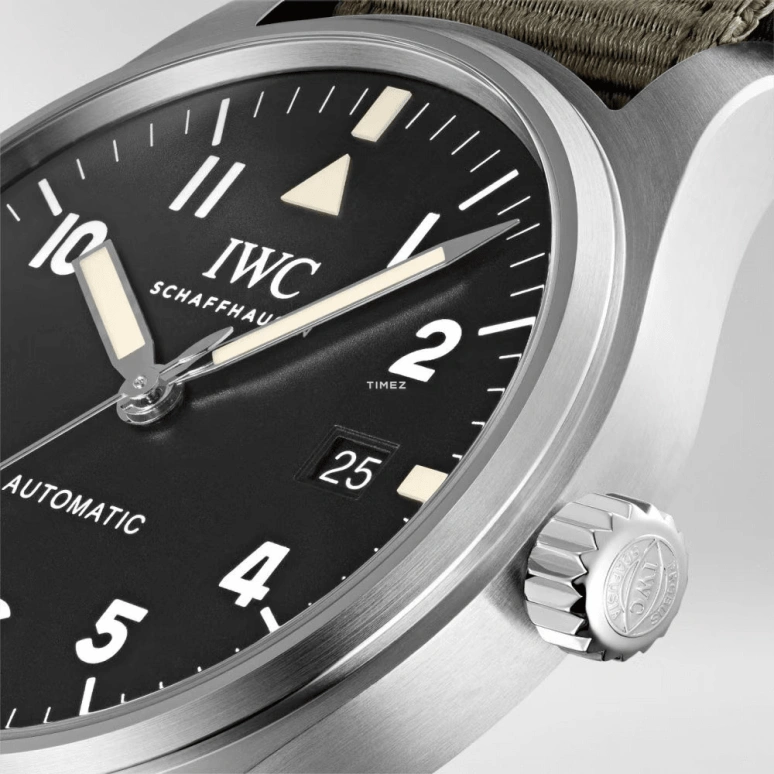 IWC,Pilot 40mm,40mm,Stainless Steel,Black,Automatic,Day,Anti-magnetic,IW327007