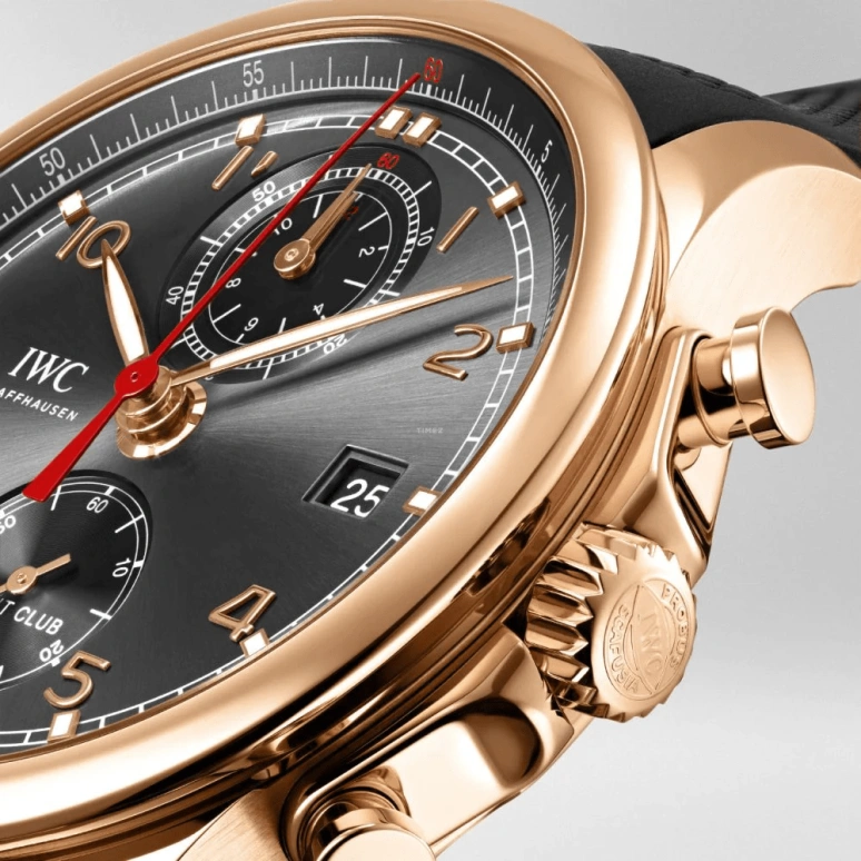 IWC,Portugieser 43.50mm,43.50mm,Red Gold,Grey,Automatic,Chronograph,Date,Flyback,Anti-magnetic,68hours,In-house Caliber,IW390505