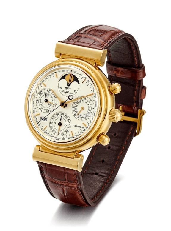 IWC,Da Vinci 39mm,39mm,Yellow Gold,Silver,Handwound,Chronograph,Moonphase,Perpetual Calendar,Month,44hours,In-house Caliber,IW375203