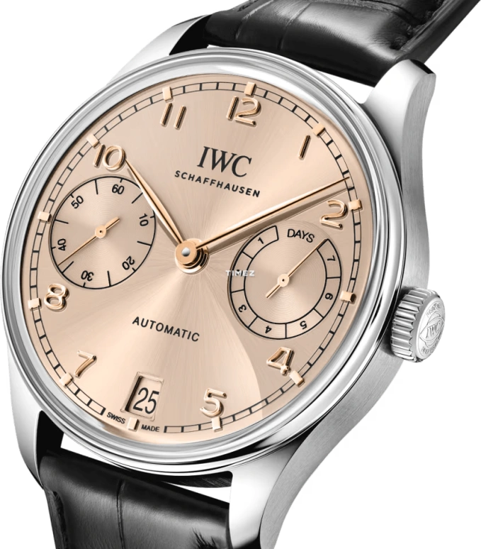 IWC,Portugieser 42.40mm,42.40mm,Stainless Steel,Copper,Automatic,Day,Power Reserve Indicator,IW501705