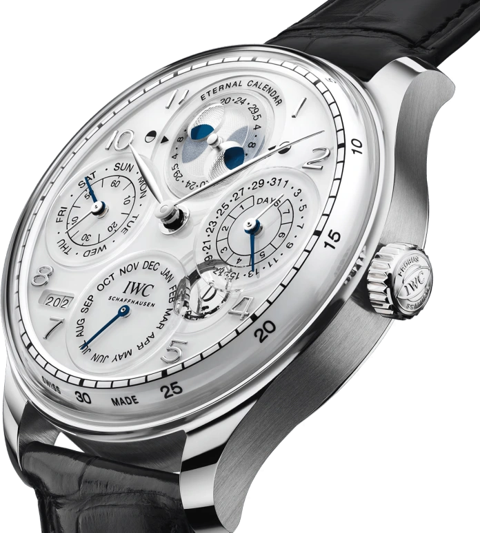 IWC,Portugieser 44.40mm,44.40mm,Platinum,White,Automatic,Moonphase,Perpetual Calendar,Annual Calendar,Month,168hours,In-house Caliber,Dwayne Johnson,IW505701