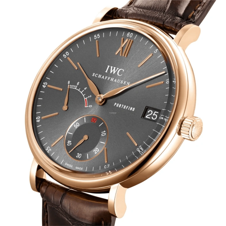 IWC,Portofino 45mm,45mm,Red Gold,Grey,Handwound,Date,Power Reserve Indicator,IW510104