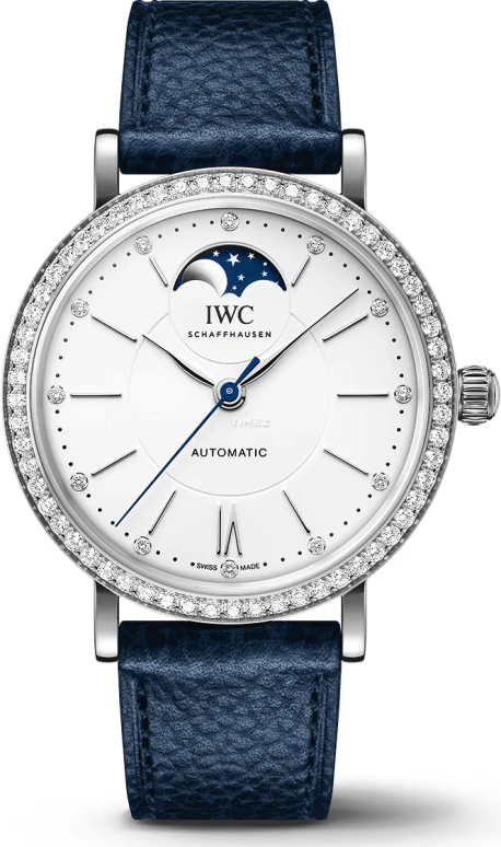 IWC,Portofino 37.10mm,37.10mm,Stainless Steel,Silver White,Automatic,Moonphase,In-house Caliber,IW659601
