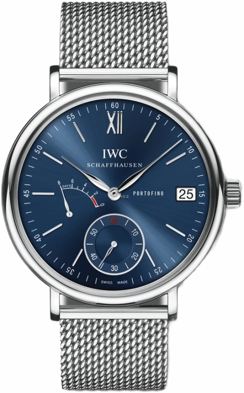 IWC,Portofino 45mm,45mm,Stainless Steel,Blue,Handwound,Date,Power Reserve Indicator,IW510116