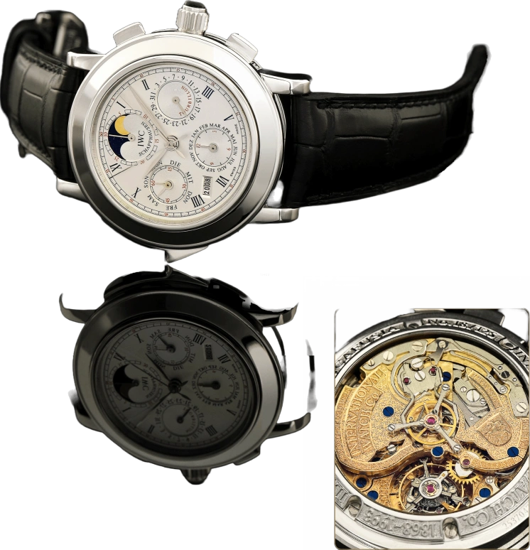 IWC,Grande Complication 42.20mm,42.20mm,Platinum,Silver,Handwound,Chronograph,Moonphase,Perpetual Calendar,Month,44hours,In-house Caliber,IW186816