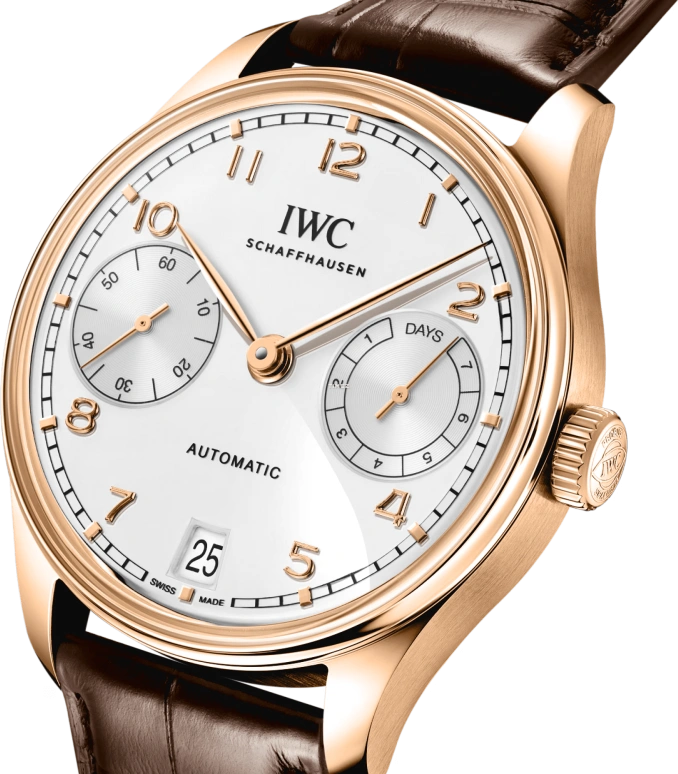 IWC,Portugieser 42.40mm,42.40mm,Red Gold,White,Silver,Automatic,Day,Power Reserve Indicator,IW501706