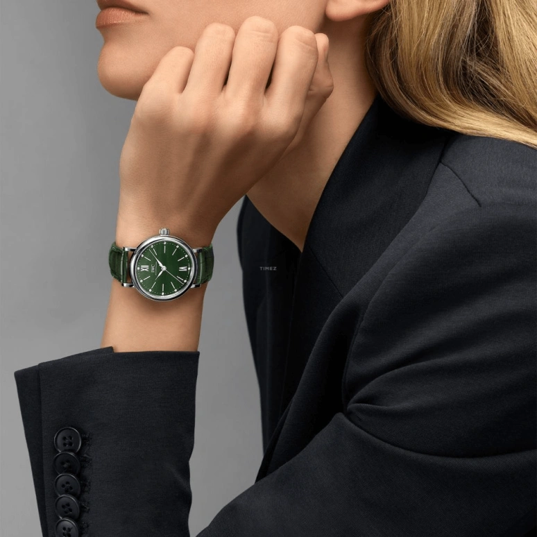 IWC,Portofino 34mm,34mm,Stainless Steel,Green,Automatic,42hours,In-house Caliber,IW357405