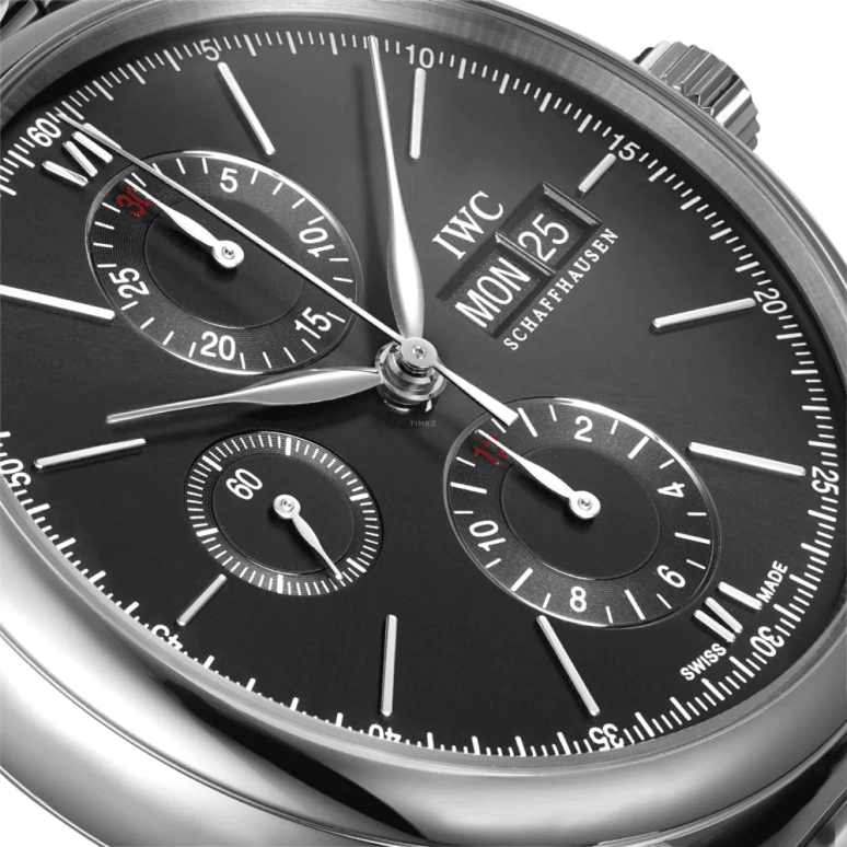 IWC,Portofino 42mm,42mm,Stainless Steel,Black,Automatic,Chronograph,Date,Day,IW391030