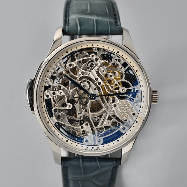 IWC,Portugieser 43mm,43mm,White Gold,Skeleton,Silver,Handwound,Minute Repeater,In-house Caliber,IW524101