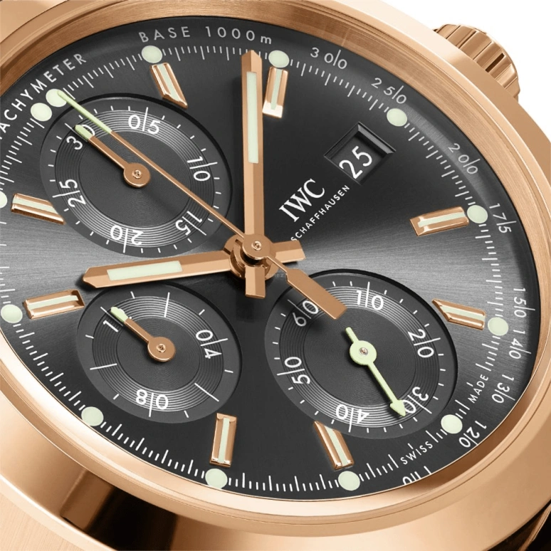 IWC,Ingenieur 42mm,42mm,Red Gold,Grey,Automatic,Chronograph,Date,Column Wheel,IW380803