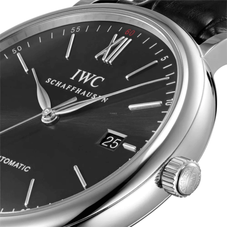 IWC,Portofino 40mm,40mm,Stainless Steel,Black,Automatic,Date,Anti-magnetic,IW356502