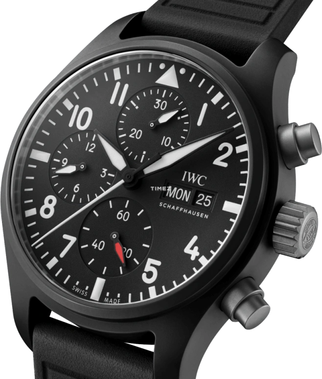 IWC,Pilot 41.90mm,41.90mm,Ceramic,Black,Automatic,Chronograph,Date,Day,IW389401