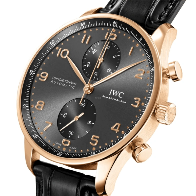IWC,Portugieser 41mm,41mm,Red Gold,Grey,Automatic,Chronograph,Column Wheel,IW371610