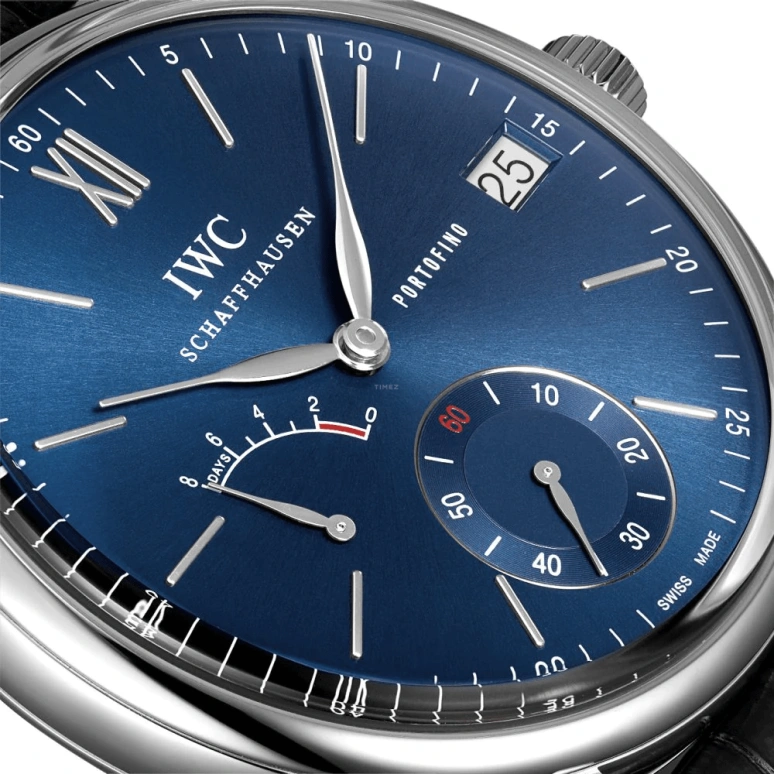 IWC,Portofino 45mm,45mm,Stainless Steel,Blue,Handwound,Date,Power Reserve Indicator,IW510106