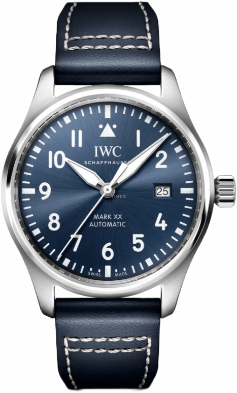 IWC,Pilot 40mm,40mm,Stainless Steel,Luminous,Blue,Automatic,Day,120hours,IW328203