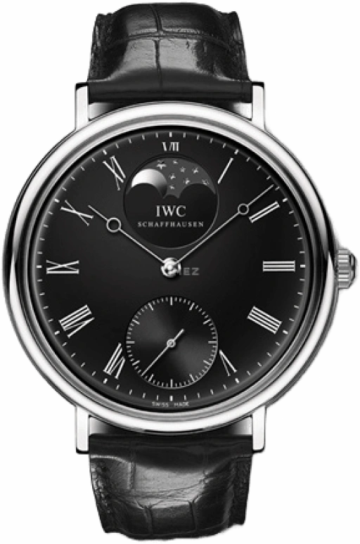 IWC,Vintage 46mm,46mm,Stainless Steel,Black,Handwound,Moonphase,46hours,IW544801