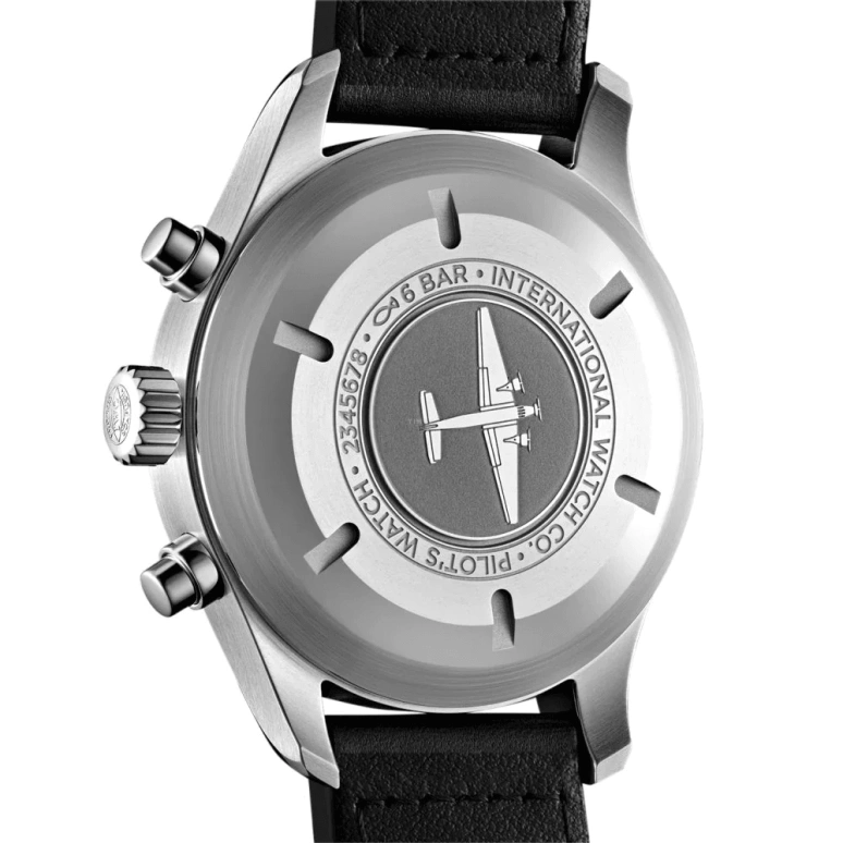 IWC,Pilot 43mm,43mm,Stainless Steel,Black,Automatic,Chronograph,Date,Day,Anti-magnetic,44hours,In-house Caliber,IW377709