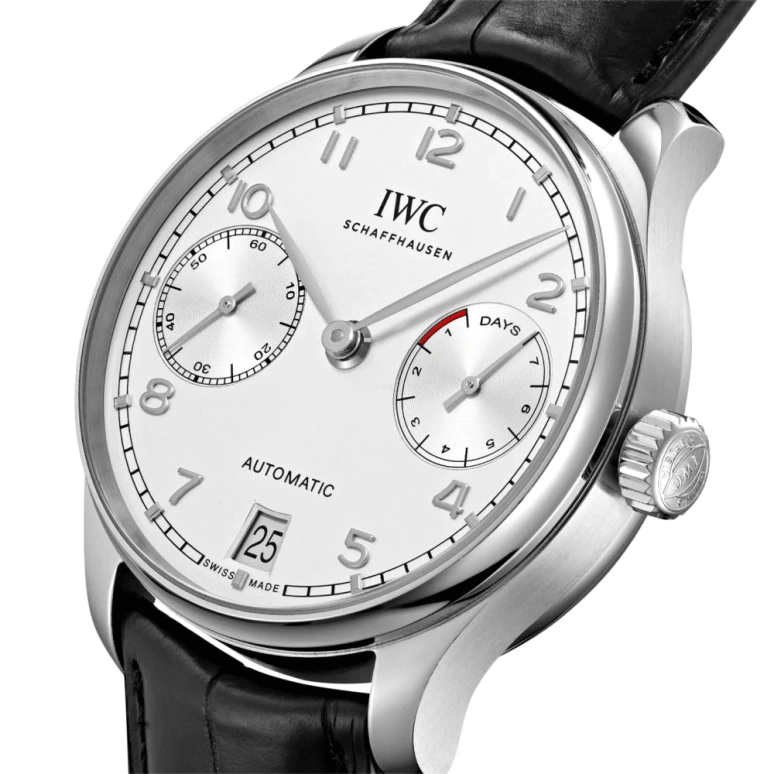IWC,Portugieser 42.30mm,42.30mm,Stainless Steel,Silver,Automatic,Chronograph,Date,Power Reserve Indicator,IW500712