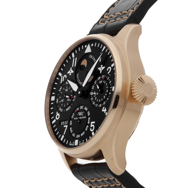 IWC,Pilot 46.50mm,46.50mm,Rose Gold,Black,Automatic,Moonphase,Perpetual Calendar,Month,Date,Crystal Glass,Sapphire,Round,IW502628