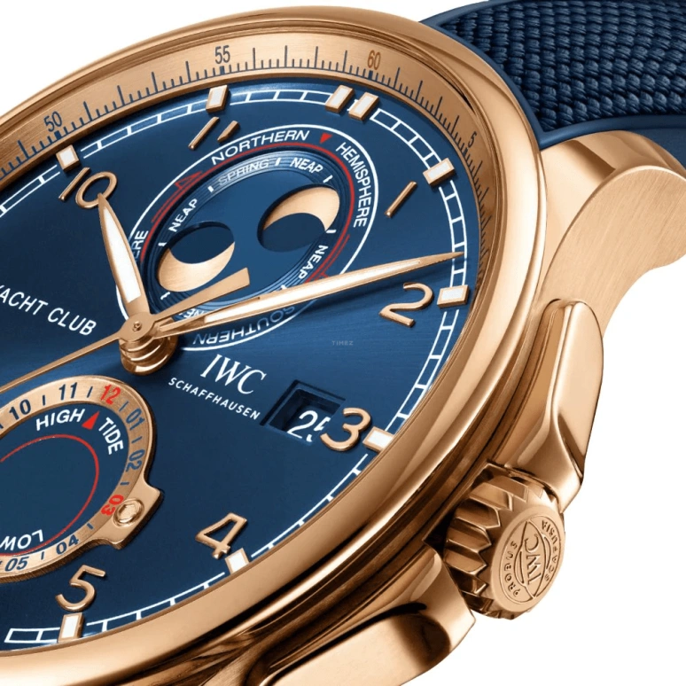 IWC,Portugieser 44.60mm,44.60mm,Red Gold,Blue,Automatic,Moonphase,Date,Tide,IW344001