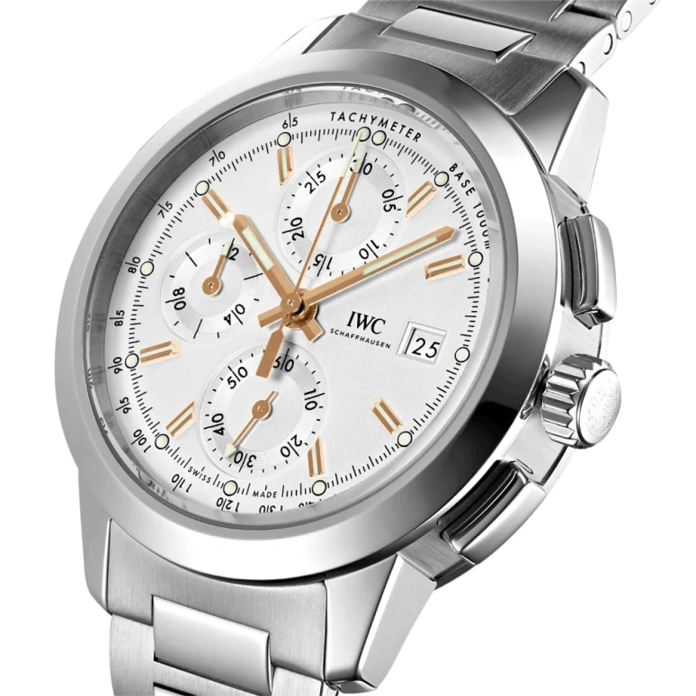 IWC,Ingenieur 42mm,42mm,Stainless Steel,Silver,Automatic,Chronograph,Date,Column Wheel,IW380801