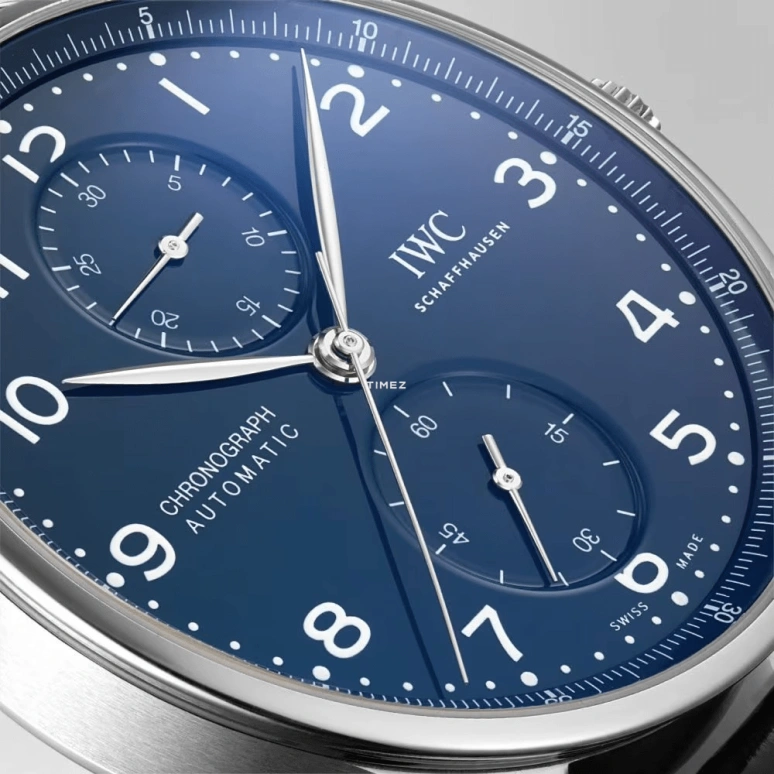 IWC,Portugieser 41mm,41mm,Stainless Steel,Blue,Automatic,Chronograph,46hours,IW371601