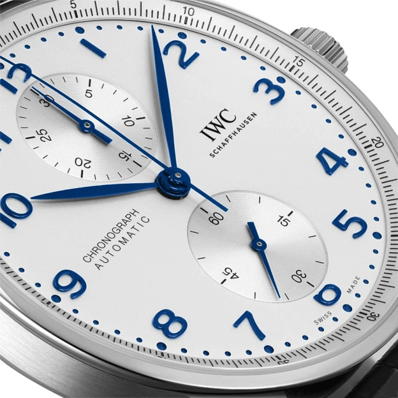 IWC,Portugieser 41mm,41mm,Stainless Steel,Silver,Automatic,Chronograph,Column Wheel,IW371605