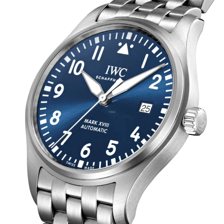 IWC,Pilot 40mm,40mm,Stainless Steel,Blue,Automatic,Date,Anti-magnetic,IW327016