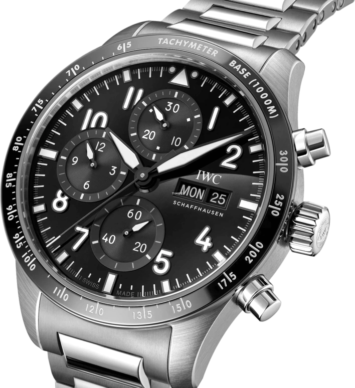 IWC,Pilot 42.50mm,42.50mm,Titanium,Black,Automatic,Chronograph,Date,Day,IW388304