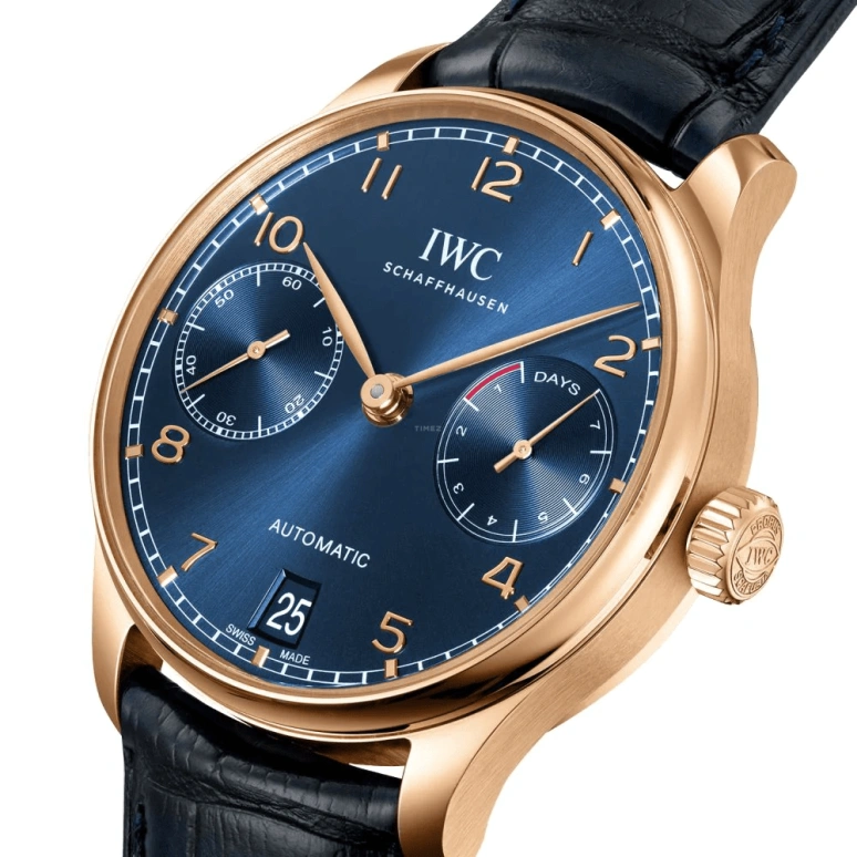 IWC,Portugieser 42.30mm,42.30mm,Red Gold,Silver,Automatic,Chronograph,Date,Power Reserve Indicator,IW500713