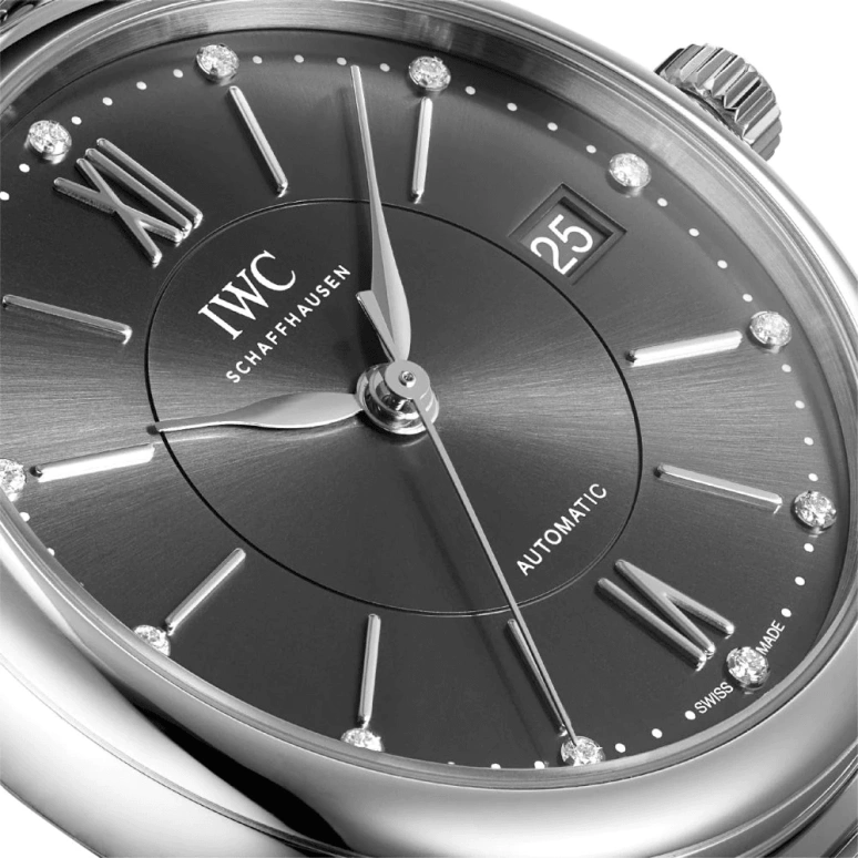 IWC,Portofino 37mm,37mm,Stainless Steel,Grey,Automatic,Date,Anti-magnetic,IW458110