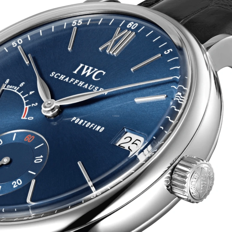 IWC,Portofino 45mm,45mm,Stainless Steel,Blue,Handwound,Date,Power Reserve Indicator,IW510106