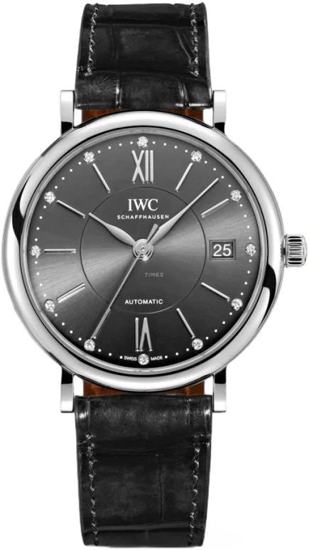 IWC,Portofino 37mm,37mm,Stainless Steel,Grey,Automatic,Day,42hours,IW458102