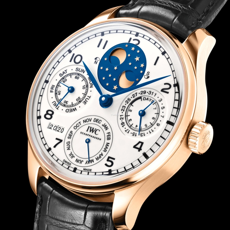 IWC,Portugieser 44.20mm,44.20mm,Red Gold,White,Automatic,Moonphase,Perpetual Calendar,Month,Date,168hours,In-house Caliber,IW503405
